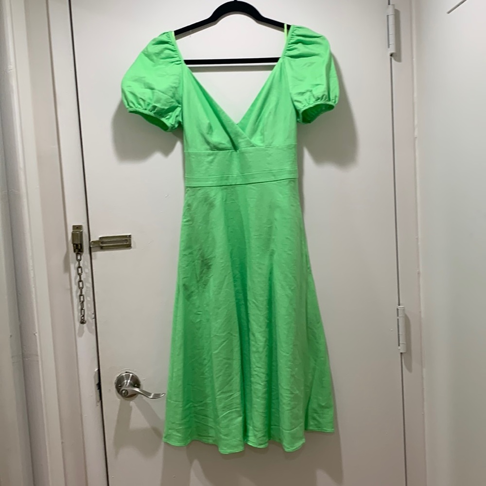 J.Crew Lime Green Linen Dress